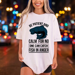 Patient Fishing Quote Retro Dad Funny Ready to Press DTF Transfer for Dtf