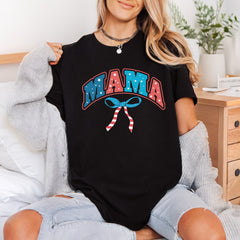 Patriotic Mama Stars Stripes 4th Of July Patriotic Ready to Press DTF Transfer for Dtf
