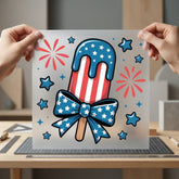 Patriotic Popsicle Stars Americana 4th Of July Patriotic Ready to Press DTF Transfer for Dtf