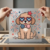Patriotic Puppy Diy 4th Of July Patriotic Ready to Press DTF Transfer for Dtf