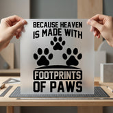 Paw Prints Heaven Pet Mom Aesthetic Ready to Press DTF Transfer for Dtf