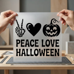 Peace Love Halloween Spooky Halloween Ready to Press DTF Transfer for Dtf