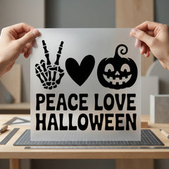 Peace Love Halloween Spooky Halloween Ready to Press DTF Transfer for Dtf