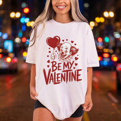 Pennywise Valentine Horror Clown Halloween Valentine Ready to Press DTF Transfer for Dtf