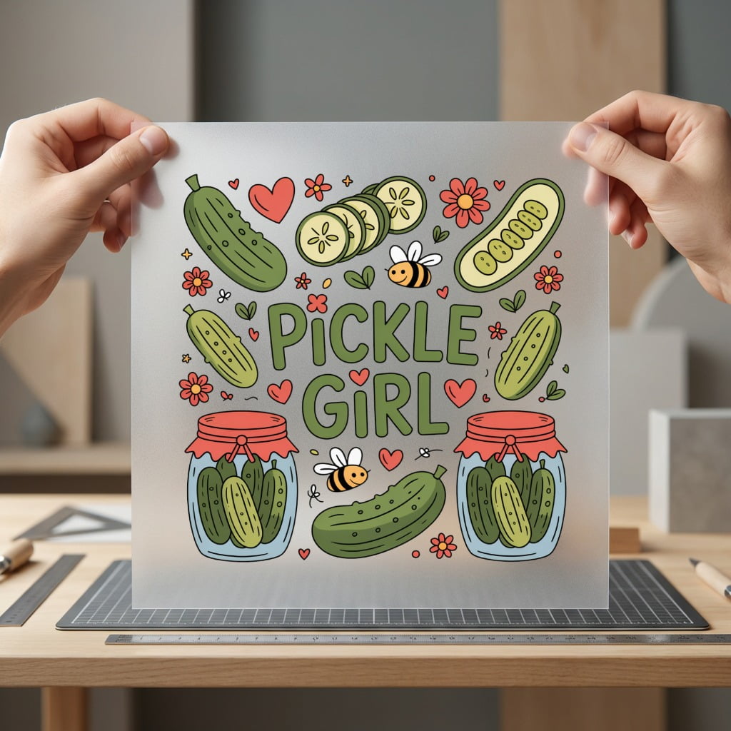 Pickle Girl Fun Diy Funny Sarcastic Ready to Press DTF Transfer for Dtf