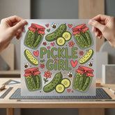 Pickle Girl Retro Diy Funny Sarcastic Ready to Press DTF Transfer for Dtf