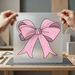 Pink Bow Adorable Diy Valentine Aesthetic Ready to Press DTF Transfer for Dtf