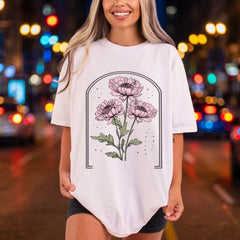 Pink Floral Archway Botanical Mom Aesthetic Ready to Press DTF Transfer for Dtf