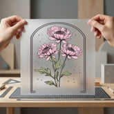 Pink Floral Archway Botanical Mom Aesthetic Ready to Press DTF Transfer for Dtf