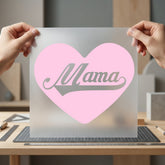 Pink Heart Mama Retro Valentine Mom Ready to Press DTF Transfer for Dtf