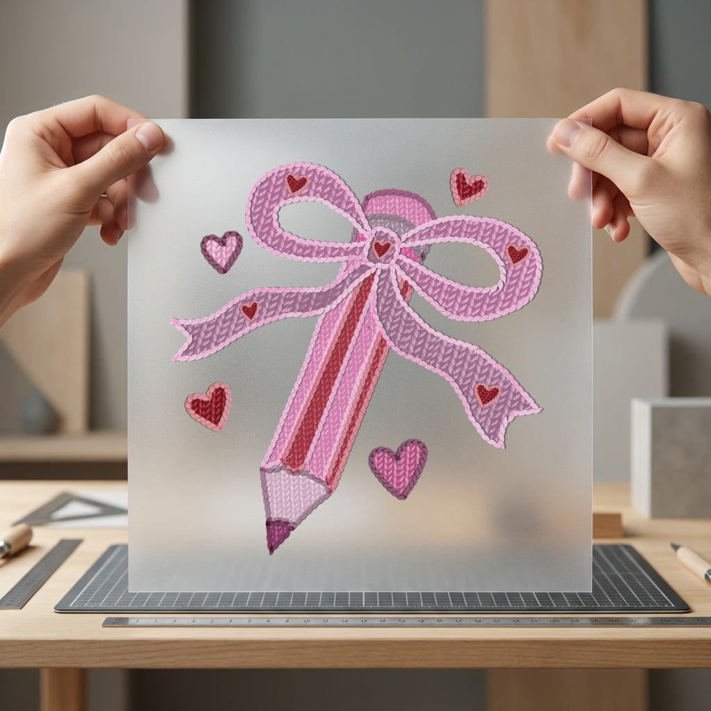 Pink Pencil Hearts Diy Valentine Teacher Ready to Press DTF Transfer for Dtf