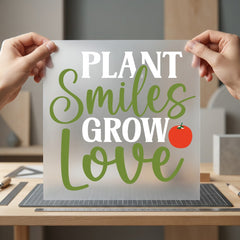 Plant Smiles Grow Love Awareness & Causes Collection Growth Mindset Collection Ready to Press DTF Transfer for Dtf
