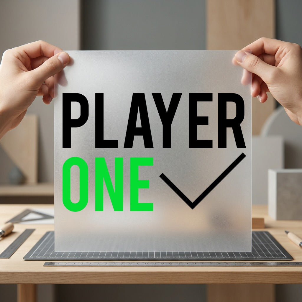 Player One Check Gamer Funny Sarcastic Ready to Press DTF Transfer for Dtf