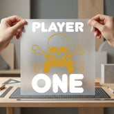 Player One Controller Skull Funny Sarcastic Ready to Press DTF Transfer for Dtf