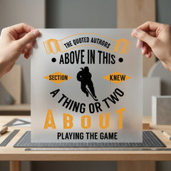 Playing Game Hockey Quote Winter Retro Ready to Press DTF Transfer for Dtf