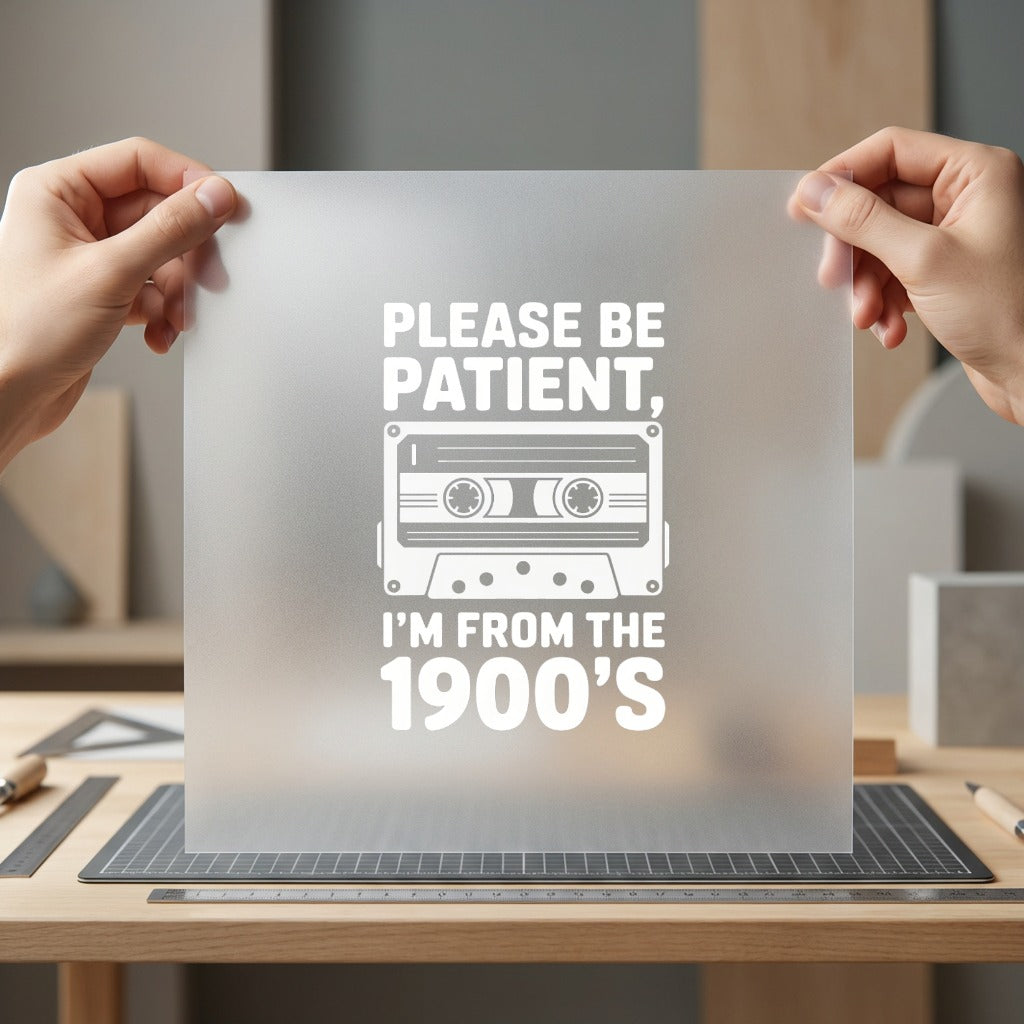 Please Patient From Retro Vintage Retro Ready to Press DTF Transfer for Dtf