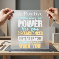 Positive Attitude Quote Motivational Empowerment Collection Good Vibes Collection Ready to Press DTF Transfer for Dtf