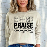 Praise Until the Chains Break | Acts 16:26 Freedom Sweatshirt - Luckets.com