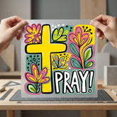 Pray Christian Cross Floral Christian Faith Ready to Press DTF Transfer for Dtf