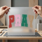 Pray Distressed Collegiate Retro Christian Faith Ready to Press DTF Transfer for Dtf