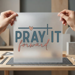 Pray Forward Faith-inspired Diy Christian Faith Ready to Press DTF Transfer for Dtf