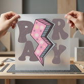 Pray Lightning Bolt Retro Christian Faith Ready to Press DTF Transfer for Dtf