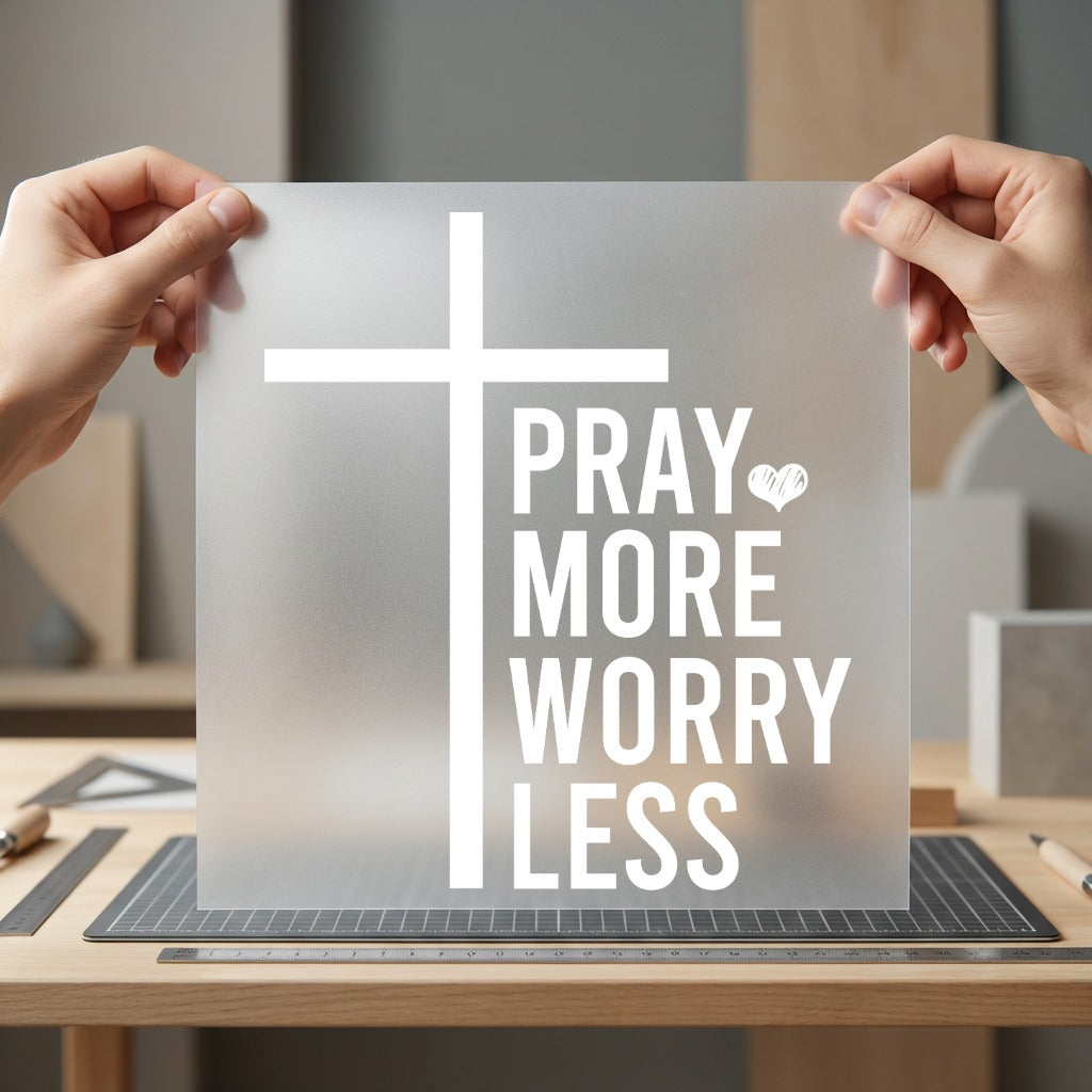 Pray More Worry Less Christian Faith Ready to Press DTF Transfer for Dtf