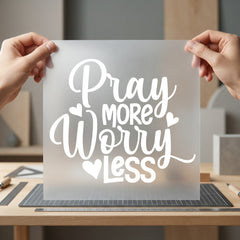Pray More Worry Less Christian Faith Ready to Press DTF Transfer for Dtf