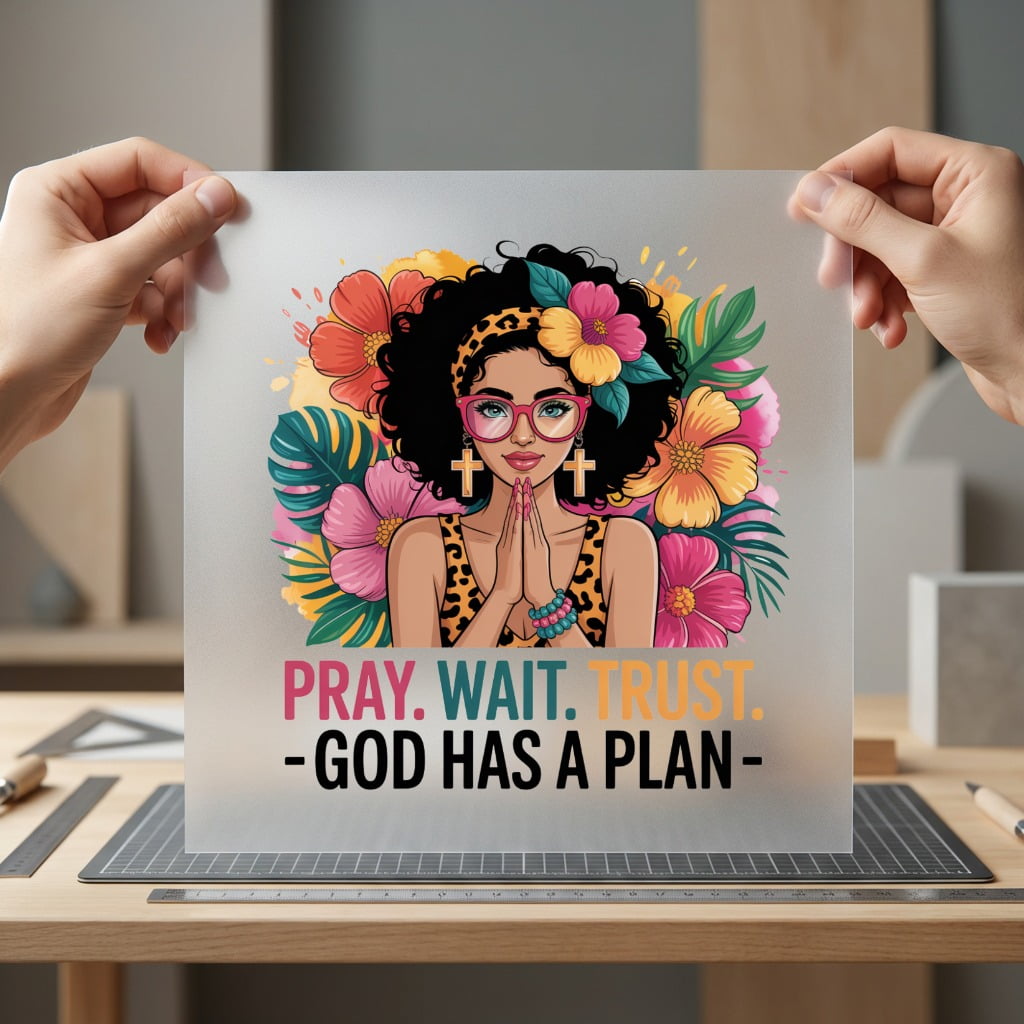 Pray Wait Trust God Christian Faith Ready to Press DTF Transfer for Dtf