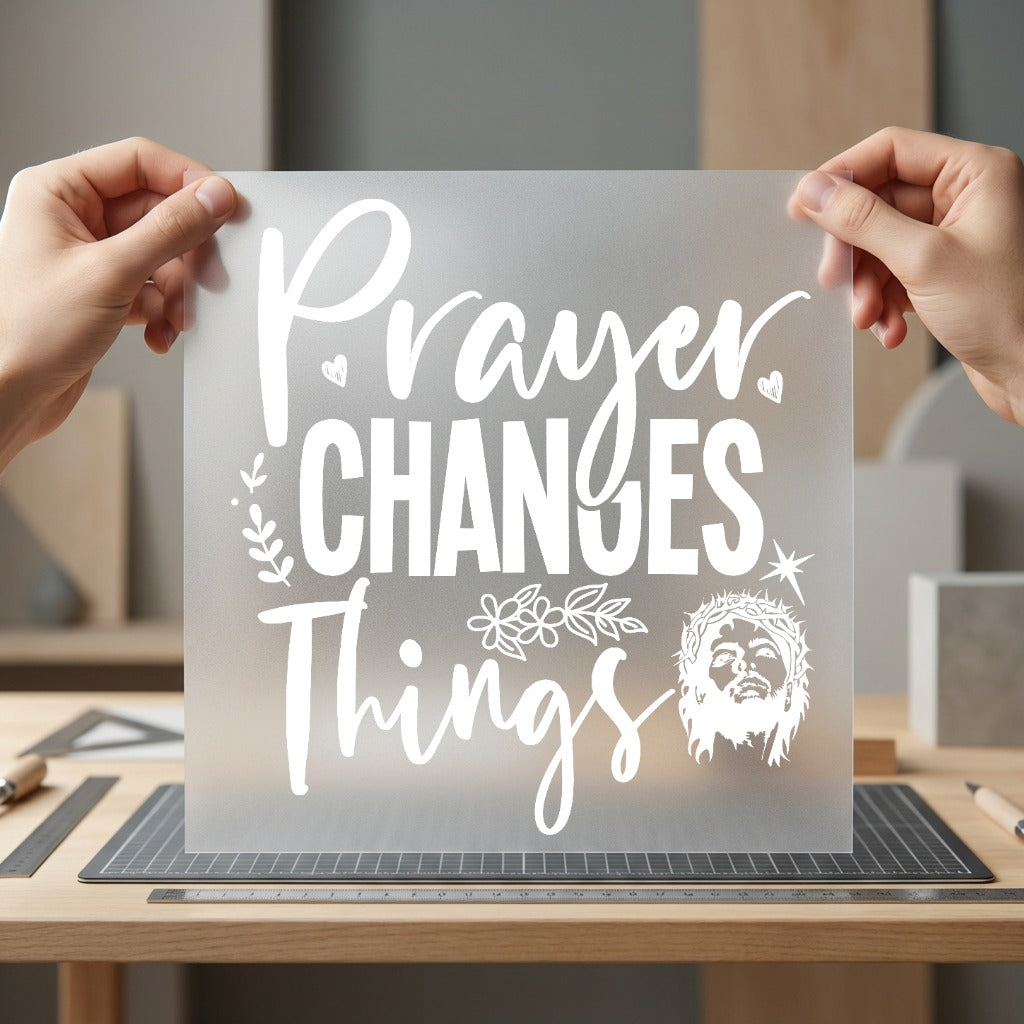 Prayer Changes Things Faith-inspired Christian Faith Ready to Press DTF Transfer for Dtf