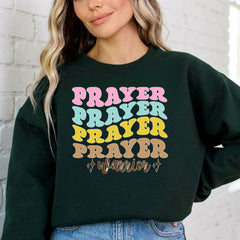 Prayer Warrior | Bold Faith & Retro Style Sweatshirt - Luckets.com