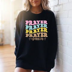 Prayer Warrior | Bold Faith & Retro Style Sweatshirt - Luckets.com