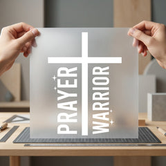 Prayer Warrior Cross Faith-inspired Christian Faith Ready to Press DTF Transfer for Dtf