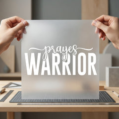 Prayes Warrior Empowering Diy Christian Faith Ready to Press DTF Transfer for Dtf