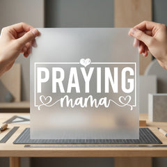 Praying Mama Inspiration Diy Christian Faith Ready to Press DTF Transfer for Dtf