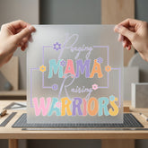Praying Mama Raising Warriors Faith Mom Ready to Press DTF Transfer for Dtf