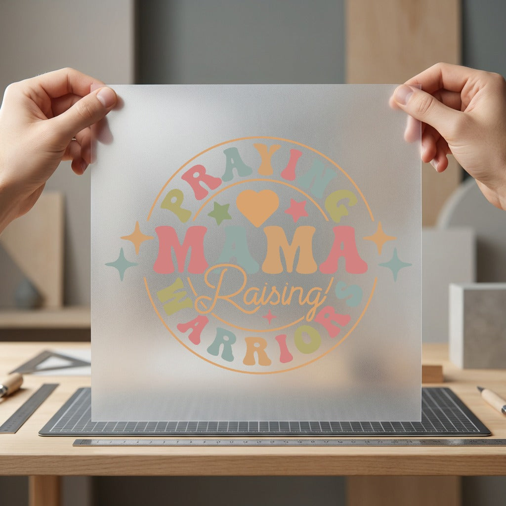 Praying Mama Raising Warriors Faith Prayer Ready to Press DTF Transfer for Dtf