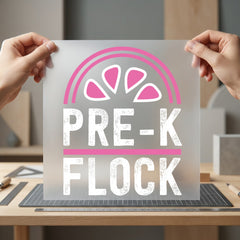 Pre-k Flock Pink Kindergarten Teacher Ready to Press DTF Transfer for Dtf