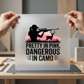 Pretty Pink Dangerous Camo Usa Country Ready to Press DTF Transfer for Dtf
