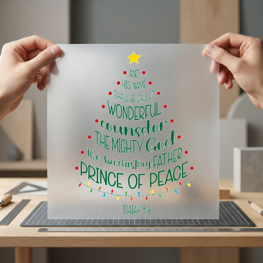 Prince Peace Christmas Tree Christian Faith Ready to Press DTF Transfer for Dtf