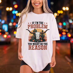 Problem Western Diy Usa Funny Ready to Press DTF Transfer for Dtf