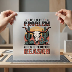 Problem Western Sarcasm Diy Usa Sarcastic Ready to Press DTF Transfer for Dtf