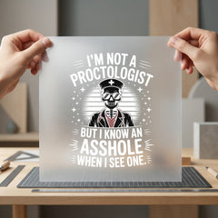 Proctologist Asshole Funny Nurse Nurse Funny Ready to Press DTF Transfer for Dtf