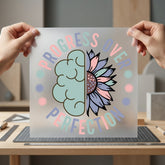 Progress Over Perfection Brain Positive Vibes Collection Awareness & Causes Collection Ready to Press DTF Transfer for Dtf