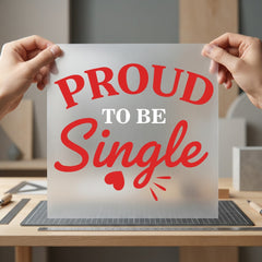 Proud Single Bold Red Valentine Aesthetic Ready to Press DTF Transfer for Dtf
