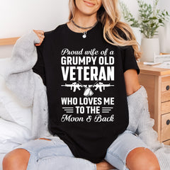 Proud Wife Grumpy Old Patriotic Usa Ready to Press DTF Transfer for Dtf