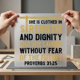 Proverbs Strength Dignity Faith-based Christian Faith Ready to Press DTF Transfer for Dtf