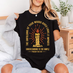 Psalm Candle Retro Religious Faith Bible Ready to Press DTF Transfer for Dtf