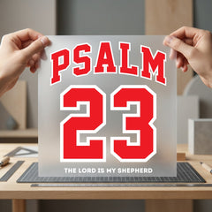 Psalm Faith Bold Red Christian Faith Ready to Press DTF Transfer for Dtf