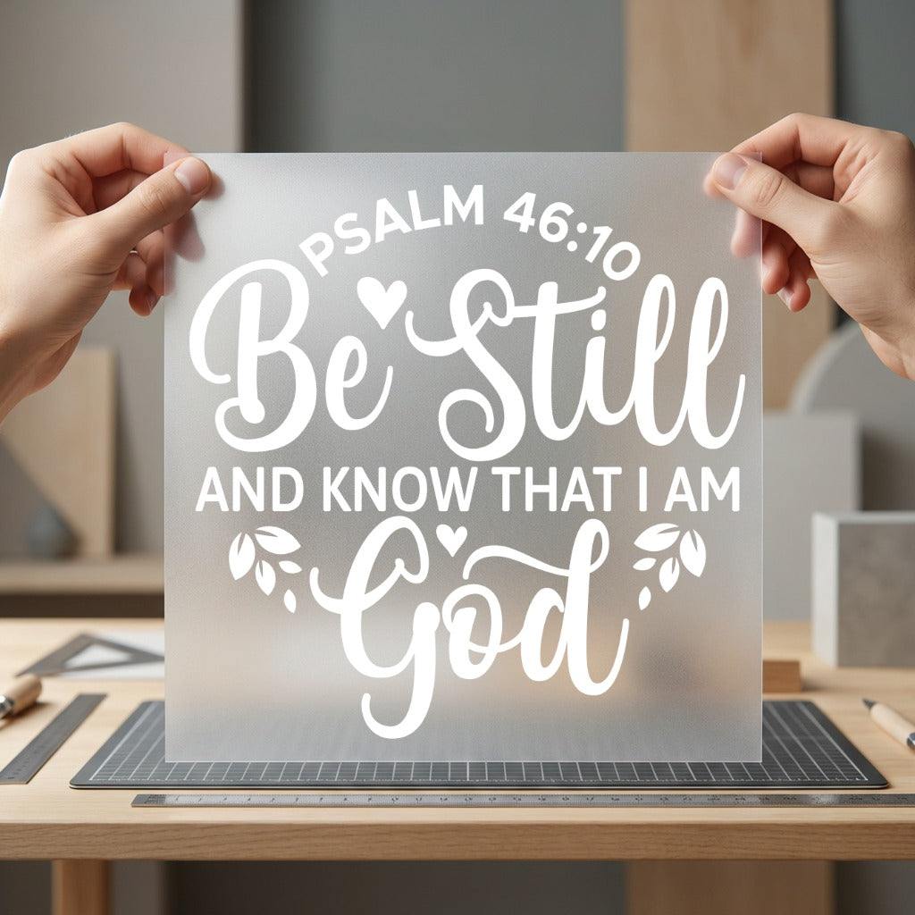 Psalm Still Christian Scripture Christian Faith Ready to Press DTF Transfer for Dtf
